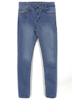 Kız Çocuk Slim Fit. Denim Tayt Pantolon Mavi