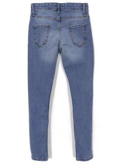 Kız Çocuk Slim Fit. Denim Tayt Pantolon Mavi