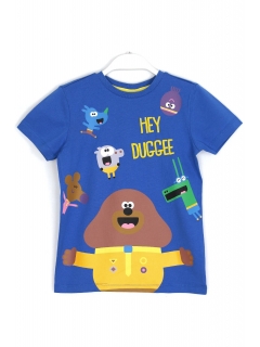 Hey Duggee Baskılı Erkek Çocuk Tshirt, Mavi Renk.
