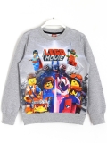 Lego Movie Karakterleri 3D Baskılı Çocuk Sweatshirt 5 - 14 Yaş Gri Melanj