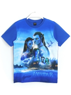 3D Avatar Baskılı Erkek Çocuk T-Shirt. Saks Renk.
