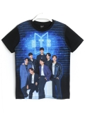 BTS K-Pop Grubu 3D Baskılı Kız Çocuk T-Shirt Siyah
