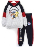 Paw Patrol Baskılı Reglan Kol Kapüşonlu Erkek Çocuk Eşofman Takımı, Gri Lacivert Renk.