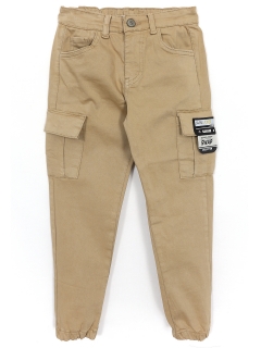 Kargo Cep Gabardin Erkek Çocuk Jogger Pantolon Camel