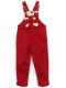 Ayıcık Aksesuarlı Unisex Bebek Çocuk Salopet Kırmızı