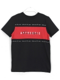 Authentic Baskılı Erkek Çocuk Siyah Renk Yazlık T-Shirt