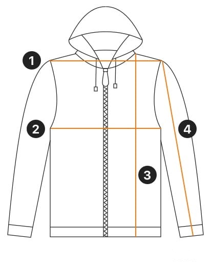 Siyah Unisex Çocuk Polar Ceket Beden Tablosu